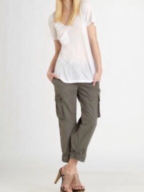 Standard James Perse Rolled Cuff Preppy Minimalist Basics Luxury Cargo Pants S/1